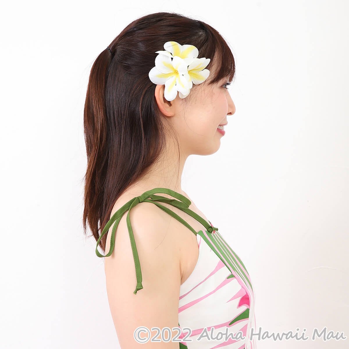 プルメリア フラ ヘアクリップ イエロー Ｓサイズ フラ 髪飾り