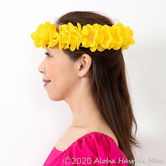 フラダンス ヘッドバンド（ポォ）プルメリアプナ イエロー