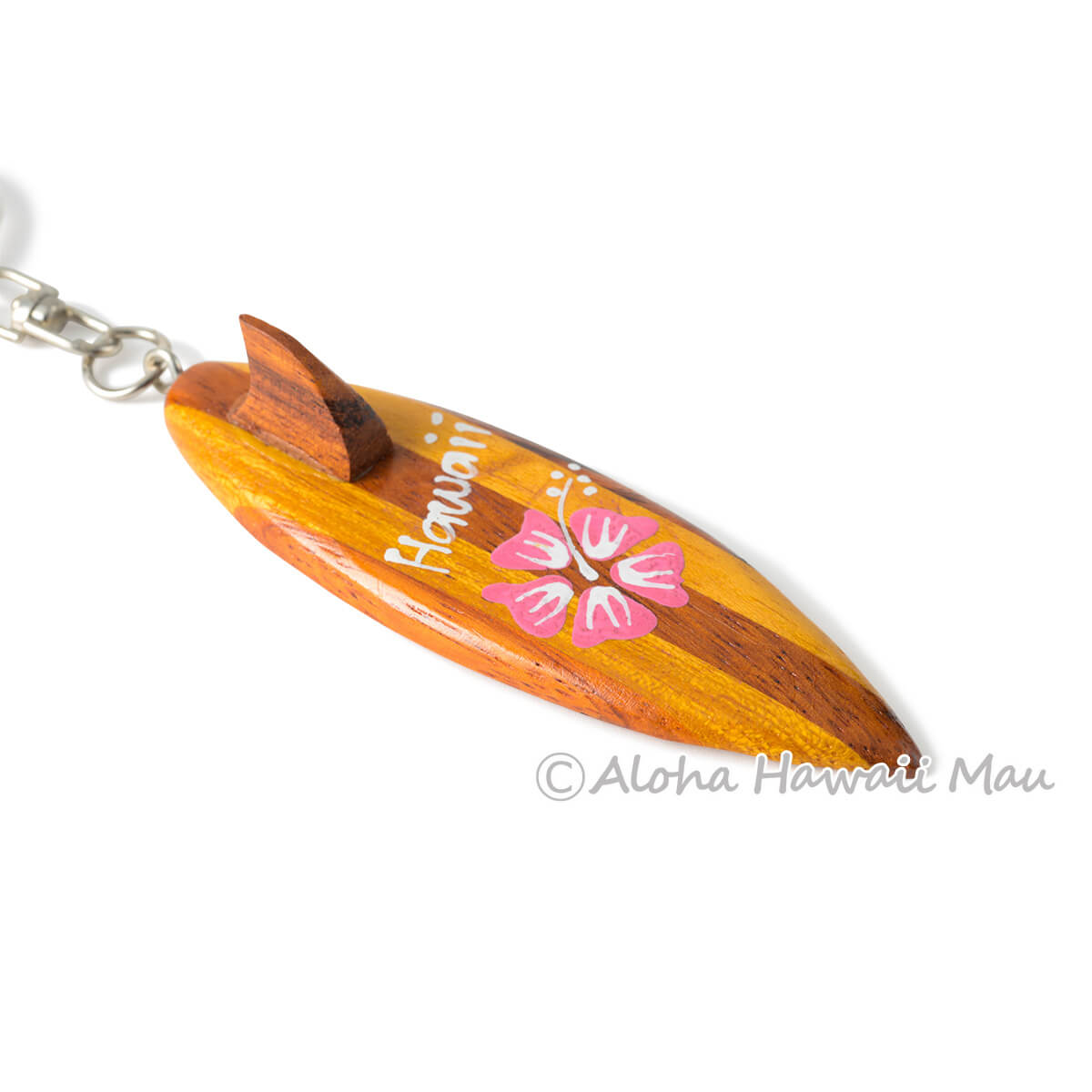 ハワイアンキーホルダー サーフボード ピンク ハイビスカス Hawaii