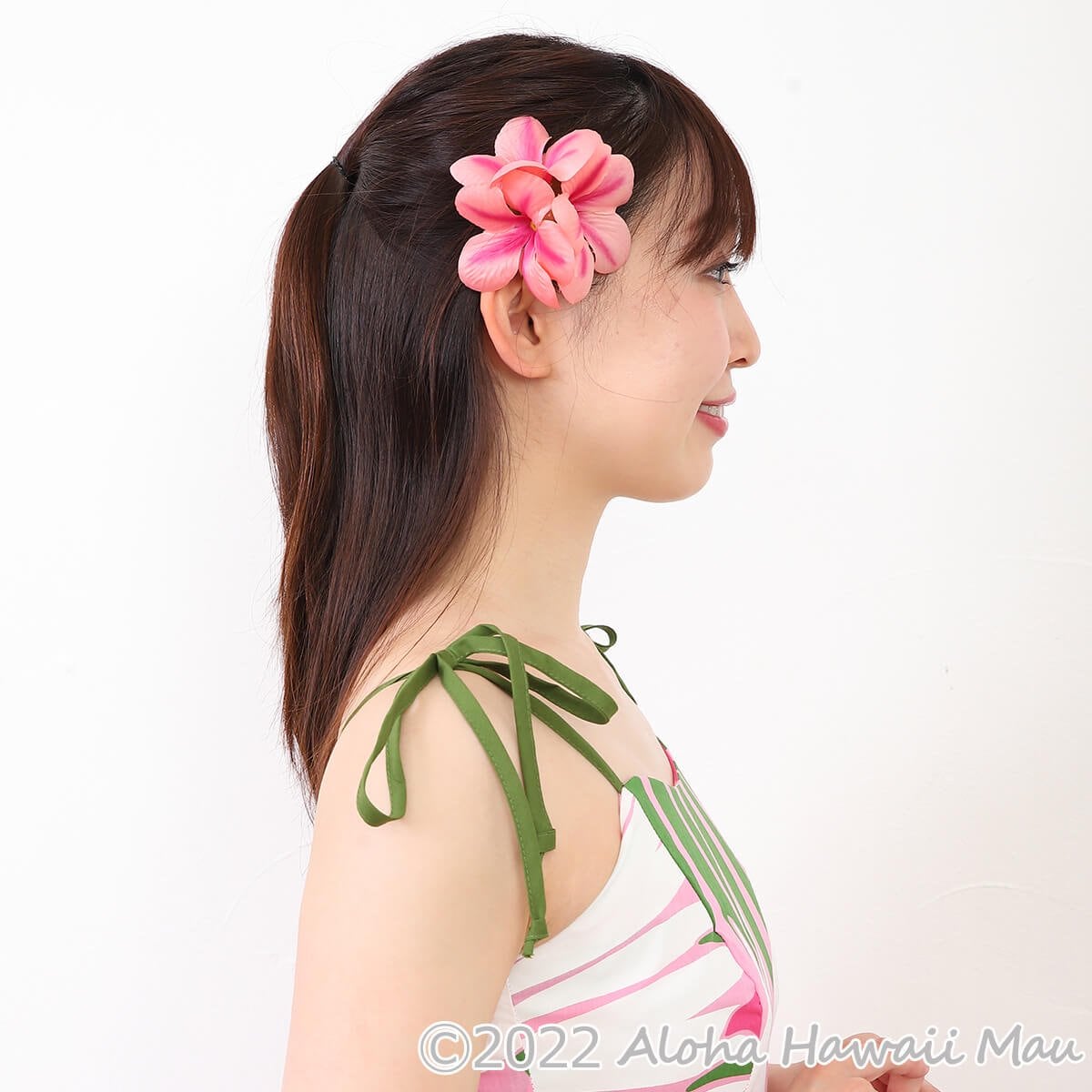 プルメリア フラ ヘアクリップ ピーチ Ｓサイズ フラ 髪飾り