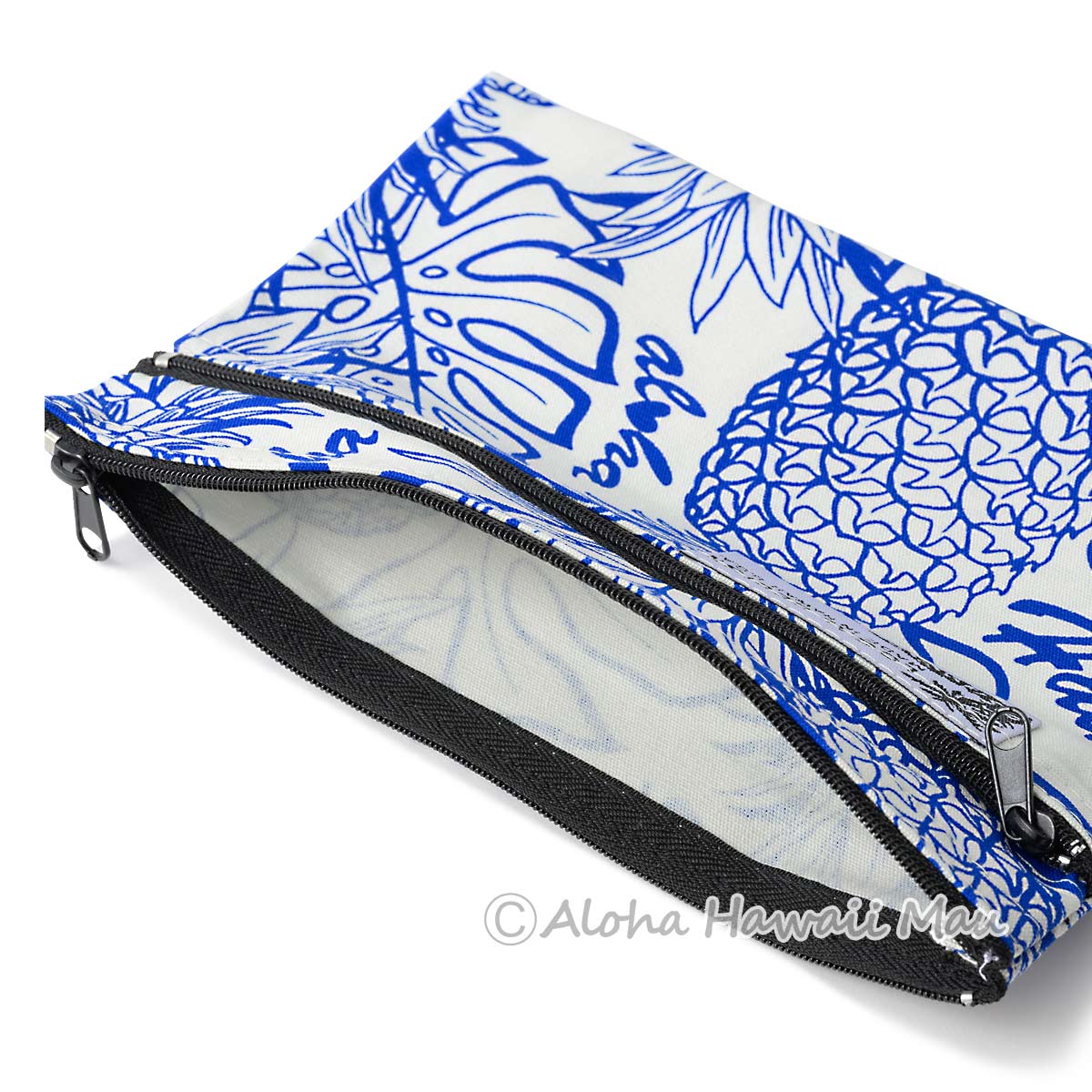 ハワイアンポーチ パイナップル柄 ブルー LOCAL DESIGN ローカル