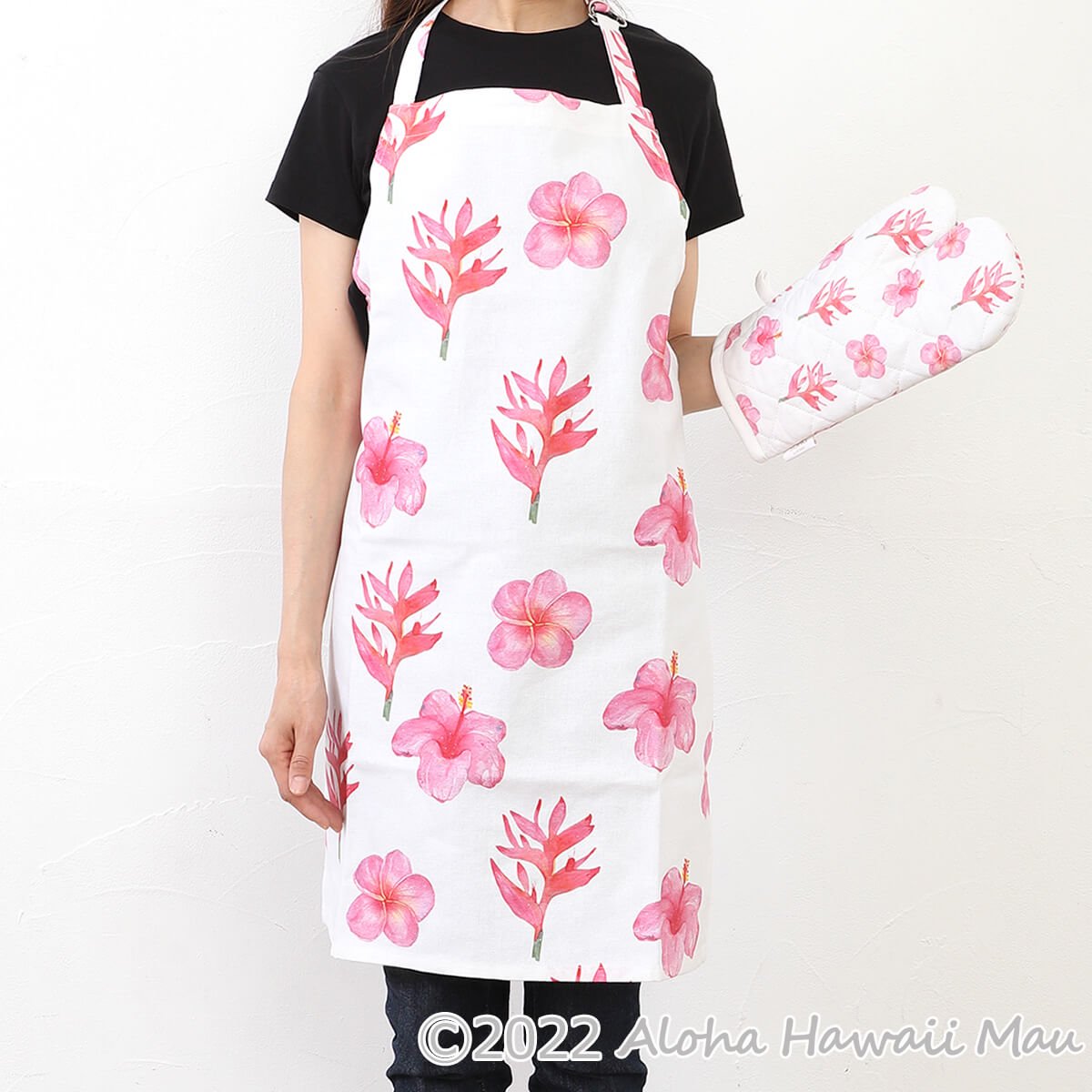 SoHa Living ソーハリビング エプロン ピンクトロピカル柄