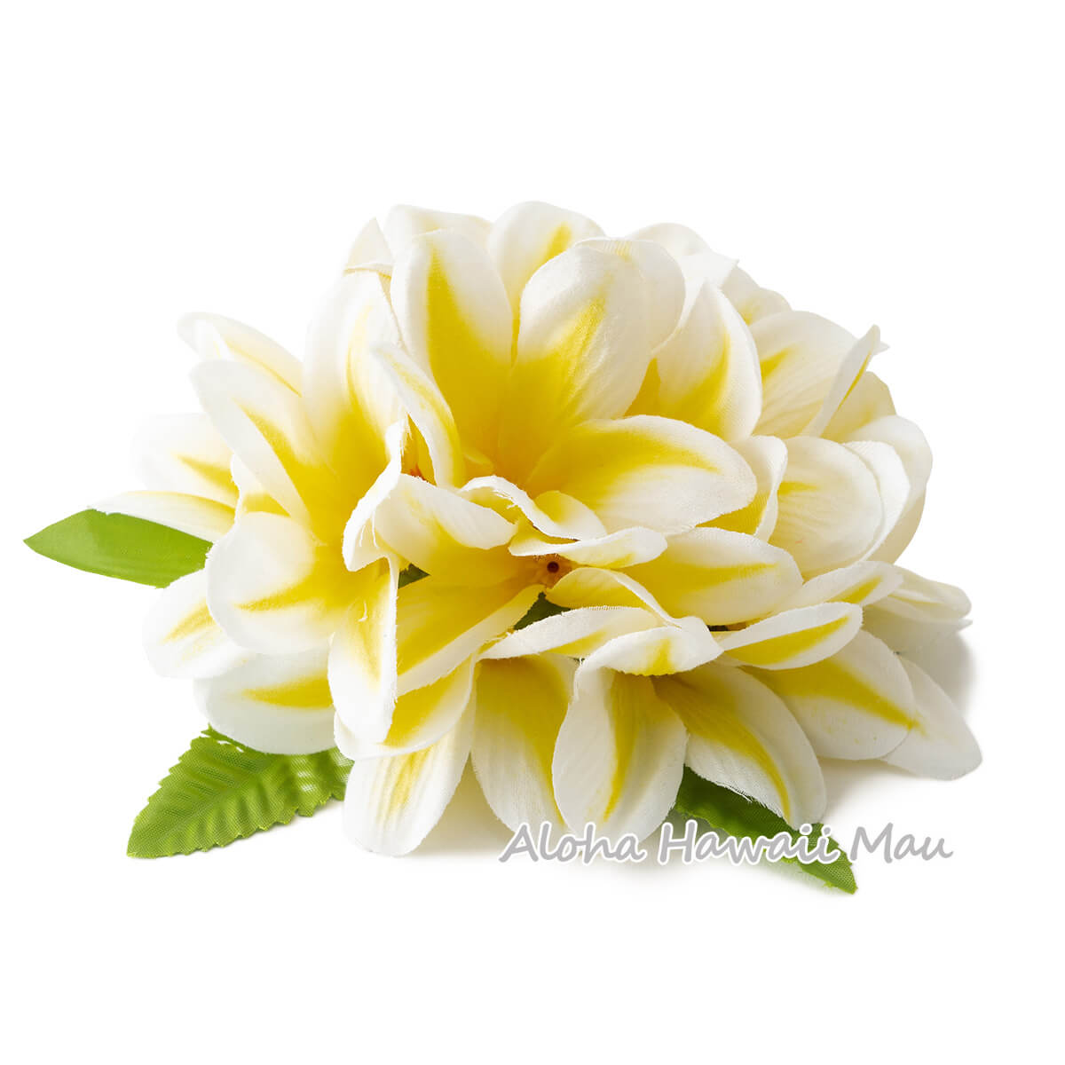 フラダンス 髪飾り アロハ プルメリア 髪飾り L イエロー