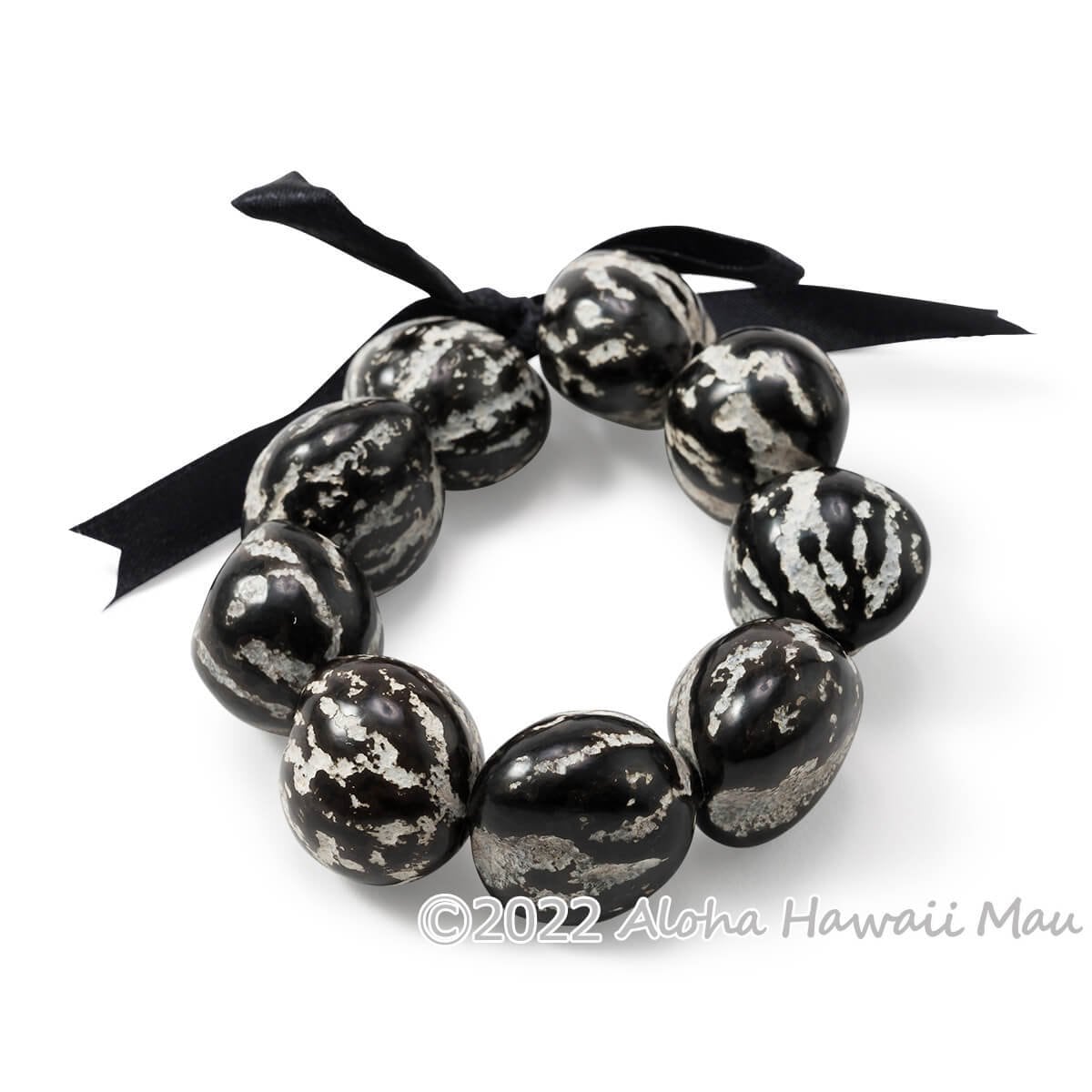 ククイ ブレスレット タイガー ブラック(ブラック&ホワイト)