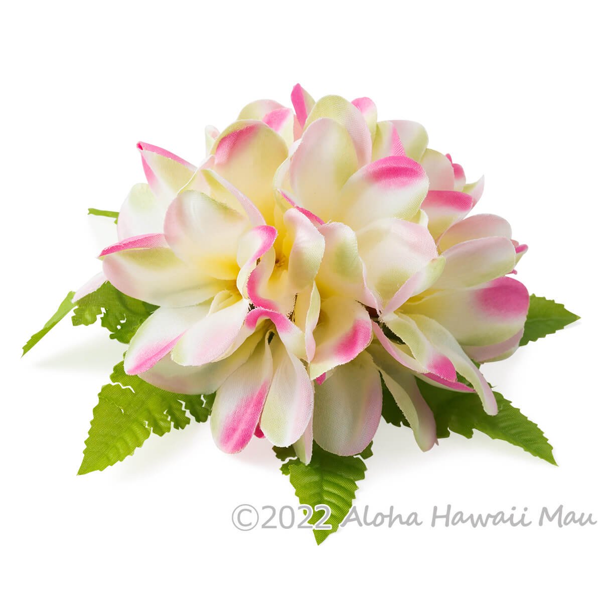 フラダンス 髪飾り アロハ プルメリア 髪飾り L ピンク