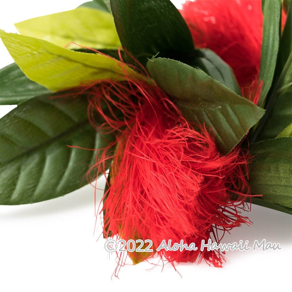 オヒアレフア ハワイマイレ ブレスレット レッド フラダンス クウペエ アンクレット