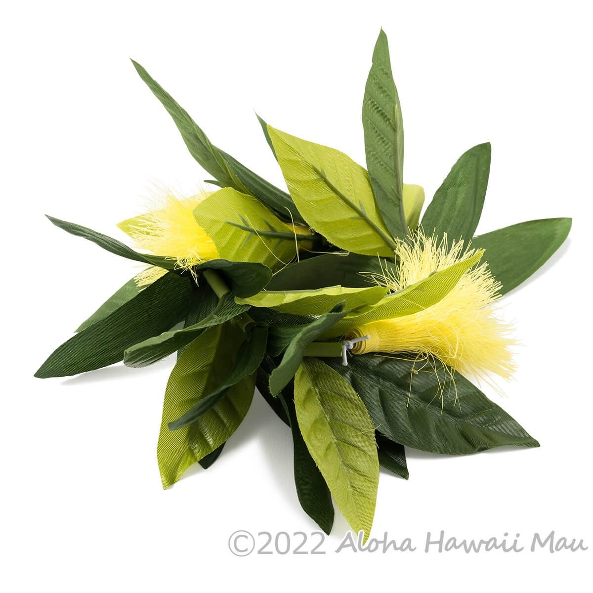 オヒアレフア ハワイマイレ ブレスレット イエロー フラダンス クウペエ アンクレット