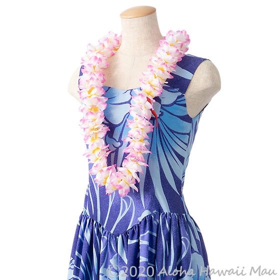 フラダンス レイ プルメリアプナレイ ピンクイエロー | フラダンス