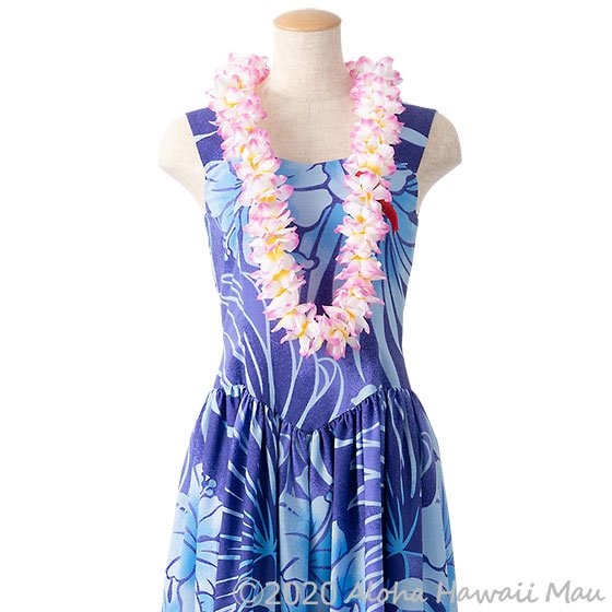 フラダンス レイ プルメリアプナレイ ピンクイエロー