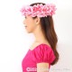 フラダンス ヘッドバンド アロハ プルメリア ダブル ヘッドバンド ピンク