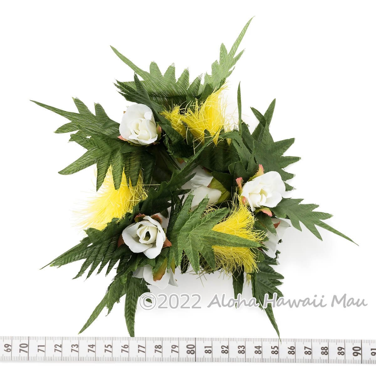 オヒアレフア ローズ ブレスレット イエロー フラダンス クウペエ アンクレット