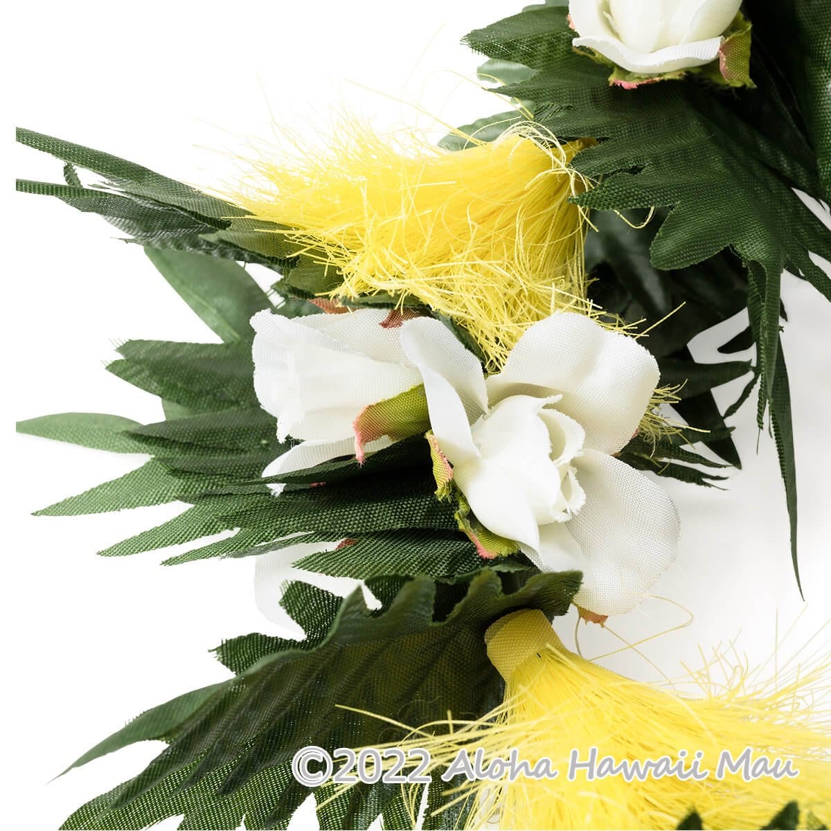 オヒアレフア ローズ ヘッドバンド イエロー フラダンス ヘッドバンド