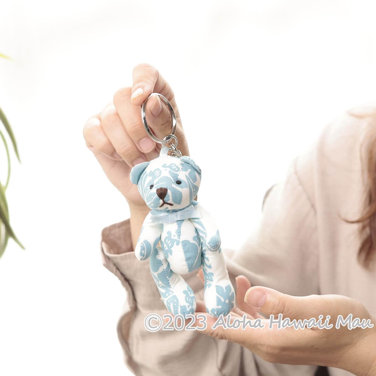 ハワイ ベア キーホルダー フラ ベア ブルー モアナサーフライダー