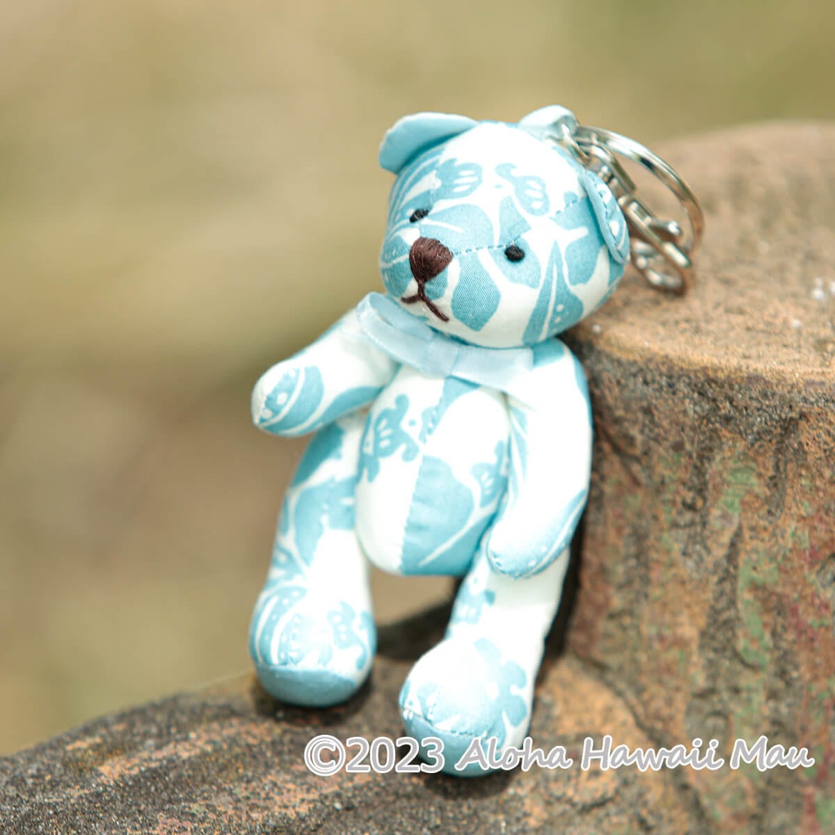 ハワイ ベア キーホルダー フラ ベア ブルー モアナサーフライダー