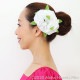 フラダンス 髪飾り フラワー ヘアクリップ ホワイト