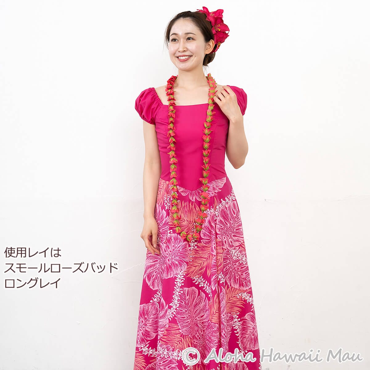 フラダンス 髪飾り リリー（ゆり）髪飾り XL ローズ カサブランカ