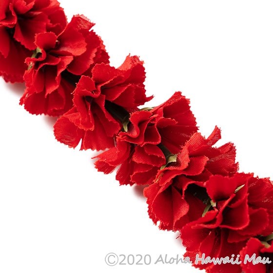 フラダンス レイ ミニカーネーションロングレイ レッド | フラダンス