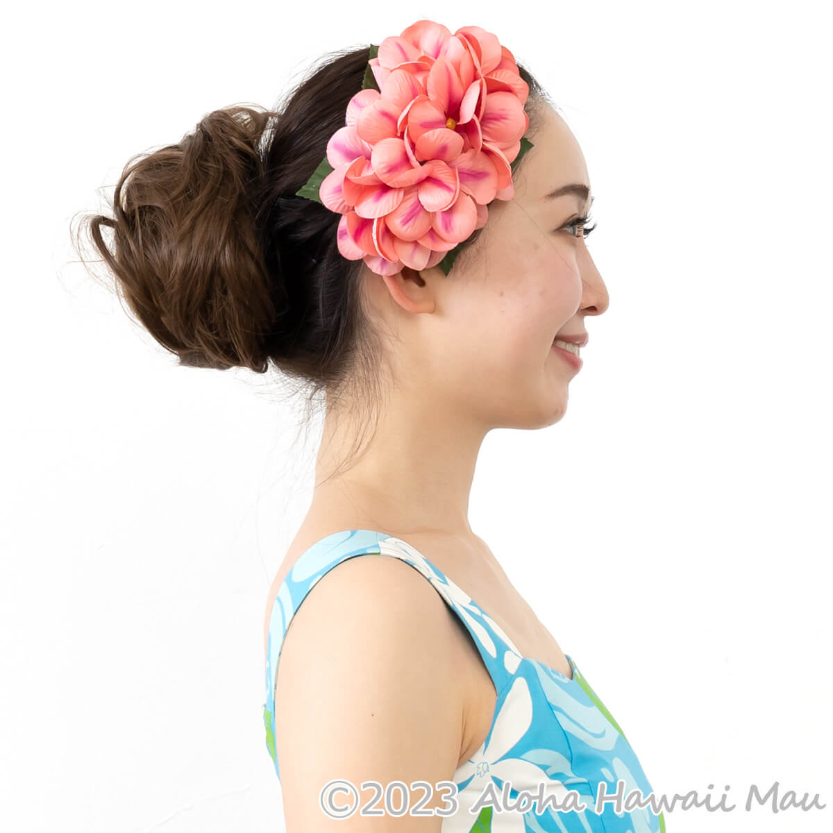❤️限定1点❤️ PEACH/ORANGE ❤️フラワーヘアクリップ【Lサイズ】フラ ❤️限定1点❤️ PEACH/ORANGE ❤️フラワーヘアクリップ【L