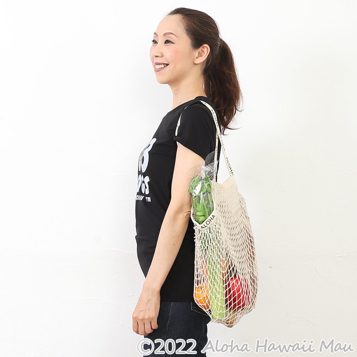 SoHa Living コットン ネット バッグ ナチュラル（ベージュ 
