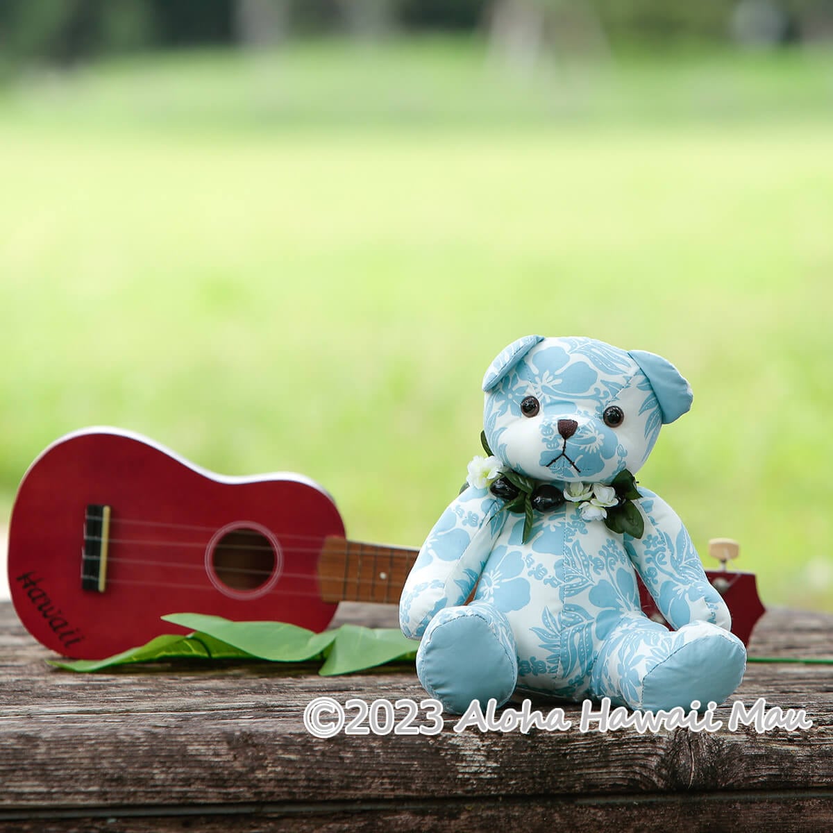 ハワイアン ベア フラベア ぬいぐるみ Lサイズ ブルー | アクセサリー