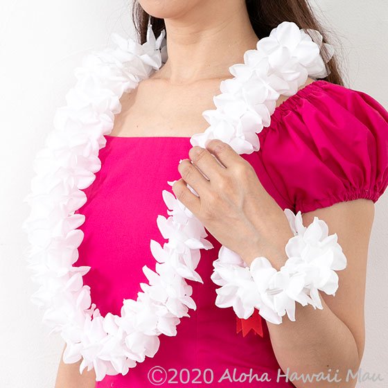 フラダンス ブレスレット プルメリアプナ ホワイト