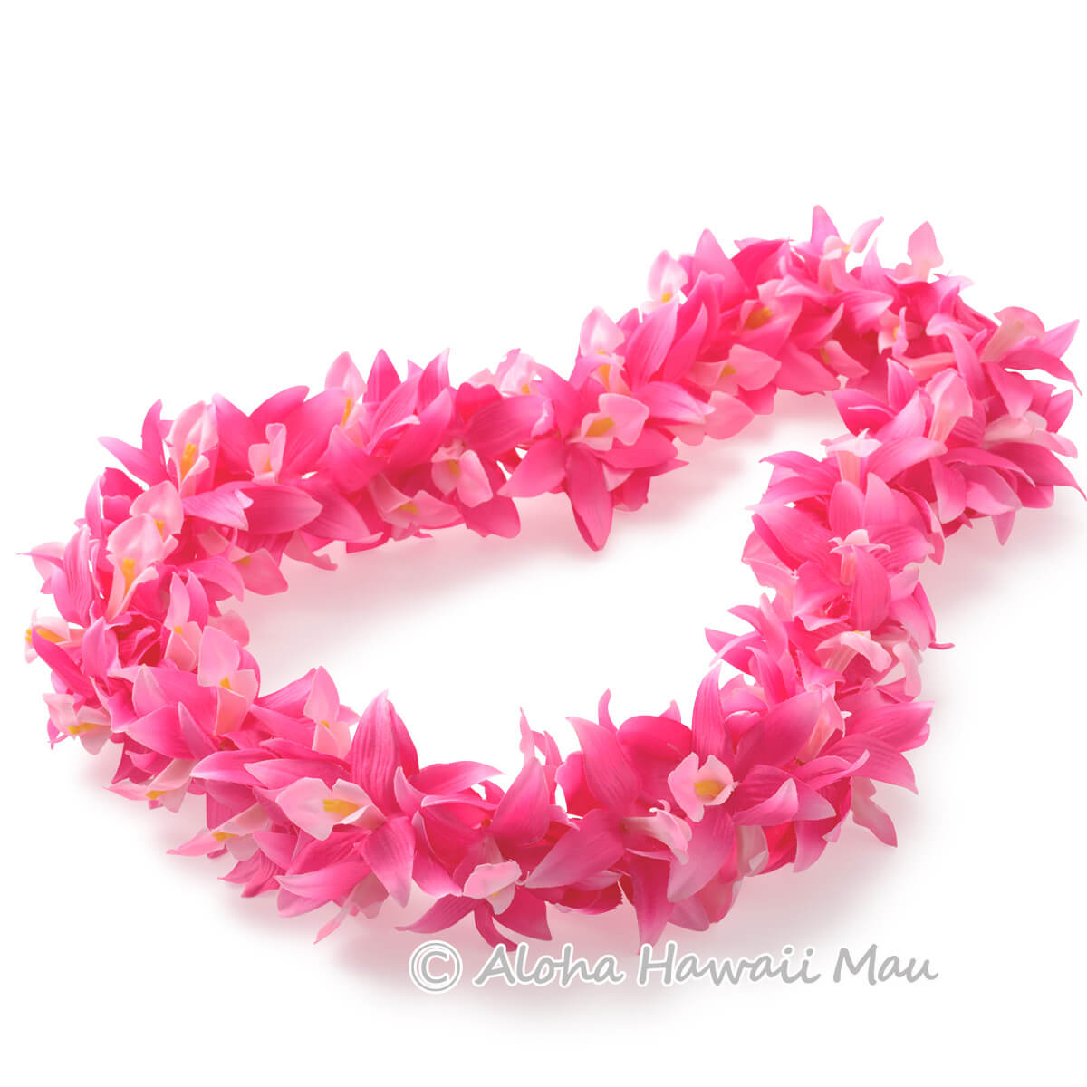 フラダンス レイ バンダオーキッド ダブル レイ ローズピンク  