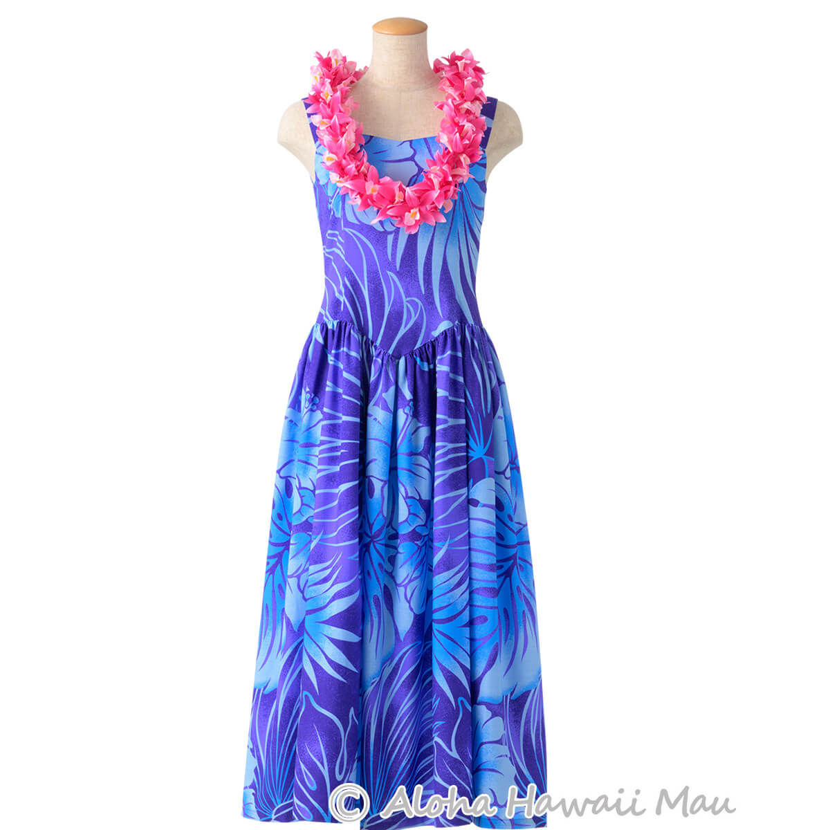 フラダンス レイ バンダオーキッド ダブル レイ ローズピンク  