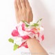 フラダンス フラワーブレスレット ピンク/ホワイト