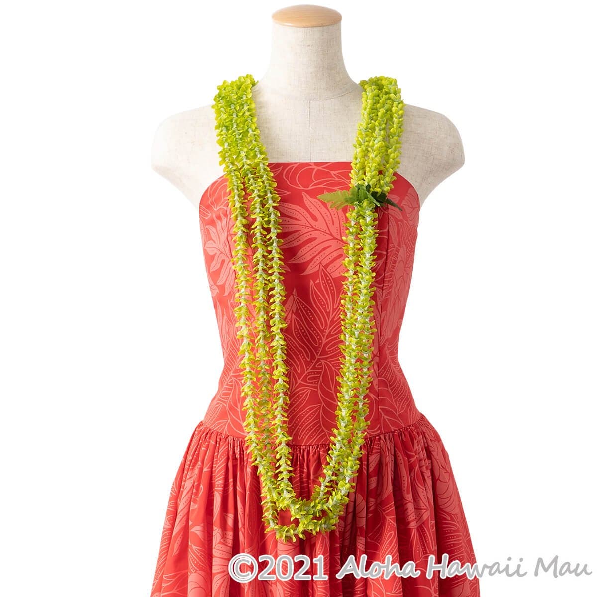 フラダンス レイ パカラナロングレイ 3連 グリーン 緑 | フラダンス