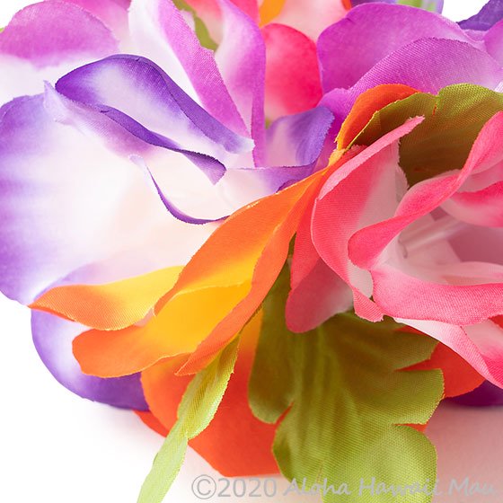 フラダンス フラワーブレスレット パープル/オレンジ