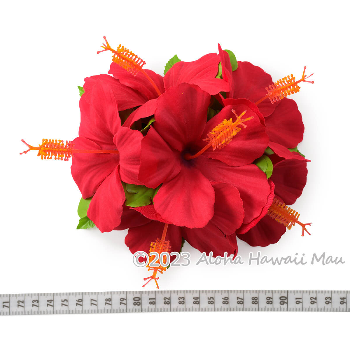 フラダンス 髪飾り ハイビスカス 髪飾り L 6P レッド