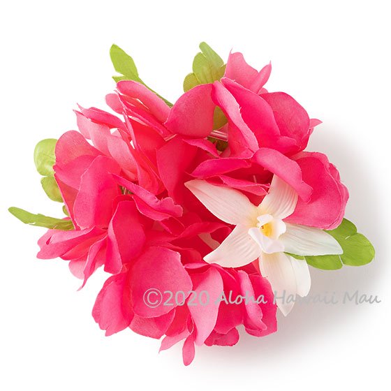 フラダンス フラワーブレスレット ローズ（ホットピンク）