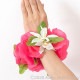 フラダンス フラワーブレスレット ローズ（ホットピンク）