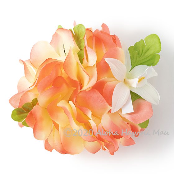 フラダンス フラワーブレスレット ピーチ