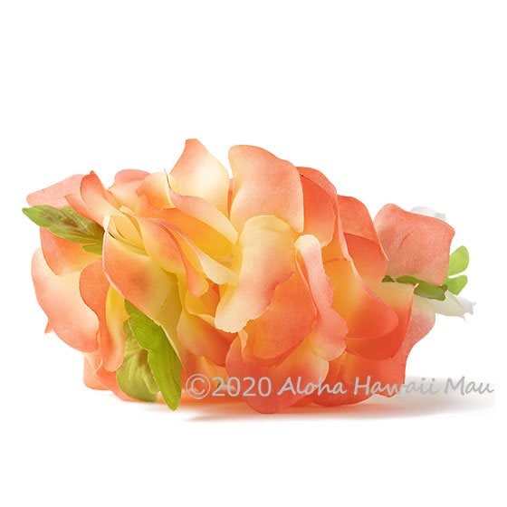 フラダンス フラワーブレスレット ピーチ