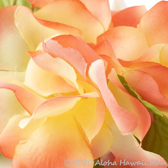 フラダンス フラワーブレスレット ピーチ