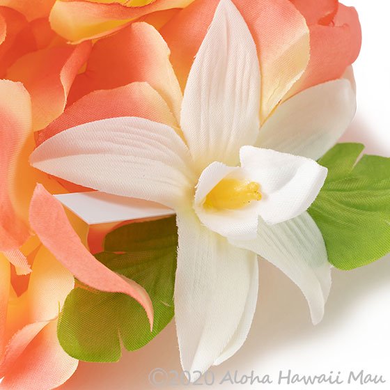 フラダンス フラワーブレスレット ピーチ