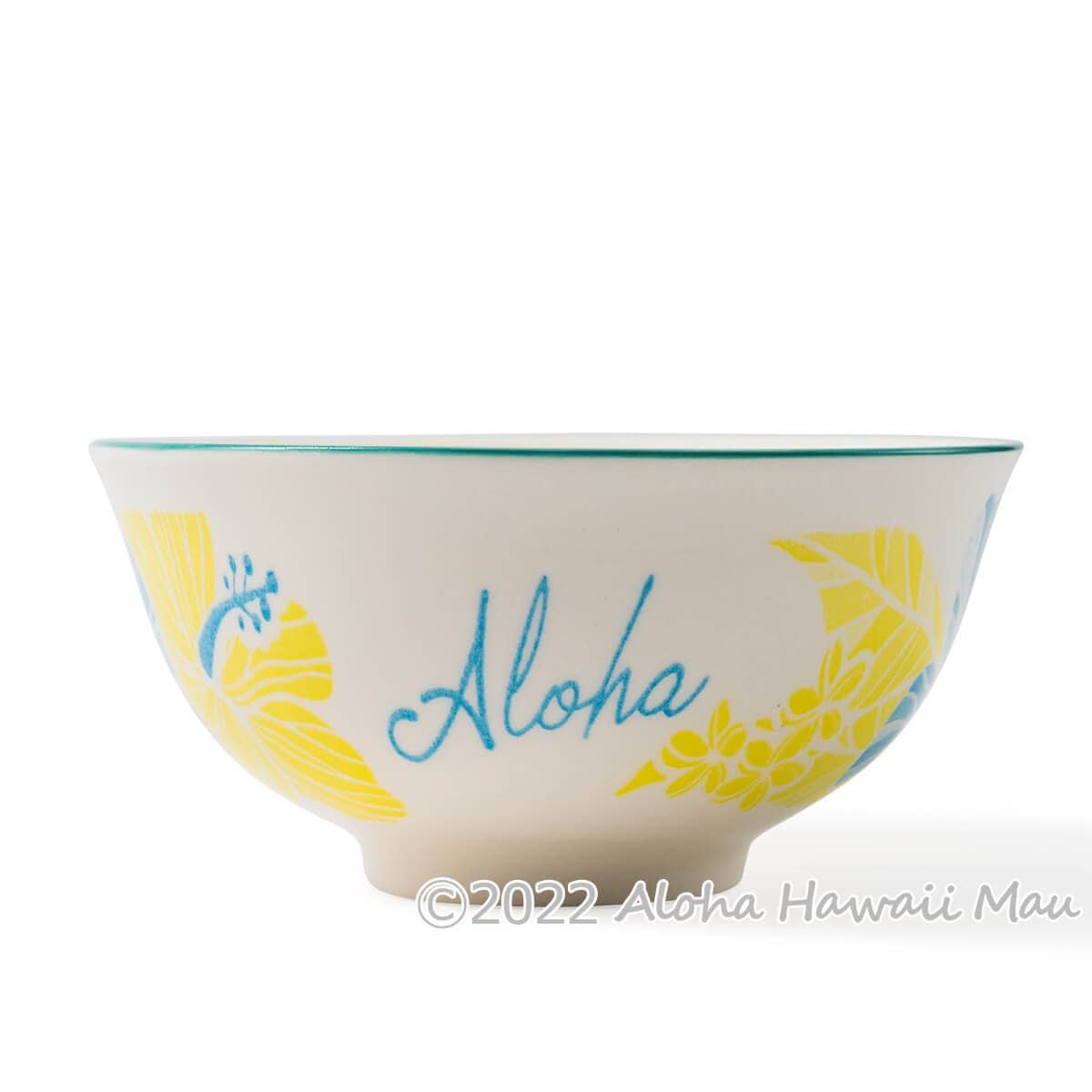 ミニ ボウル ハイビスカス柄  イエロー/ブルー ハイビスカス ハワイアン ミニボウル
