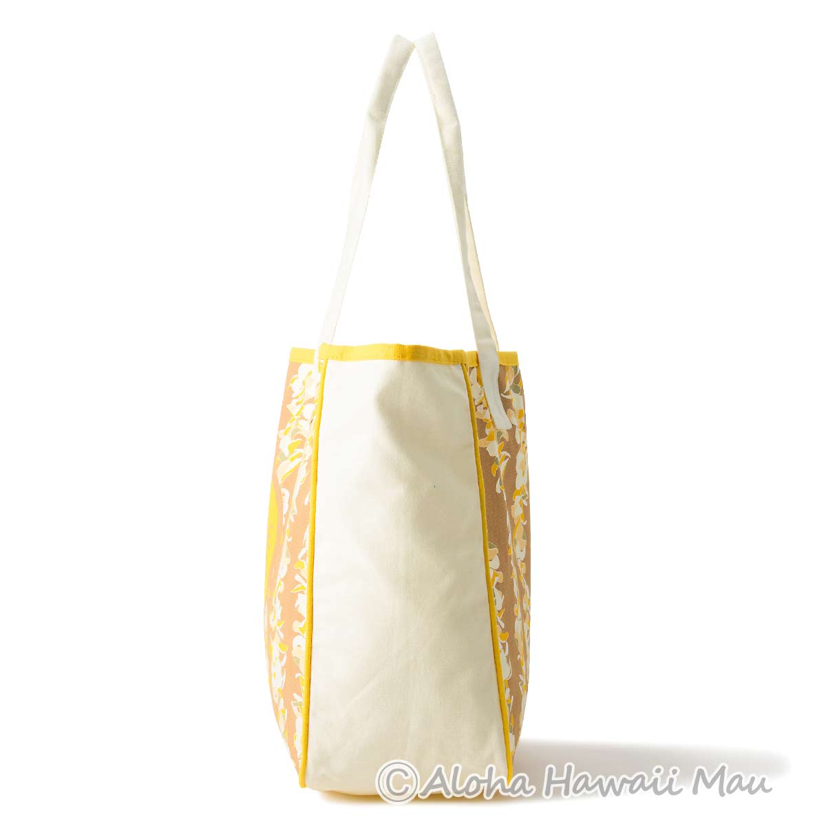 ハワイ限定〉ホールフーズマーケットトートバッグ プルメリアレイ柄