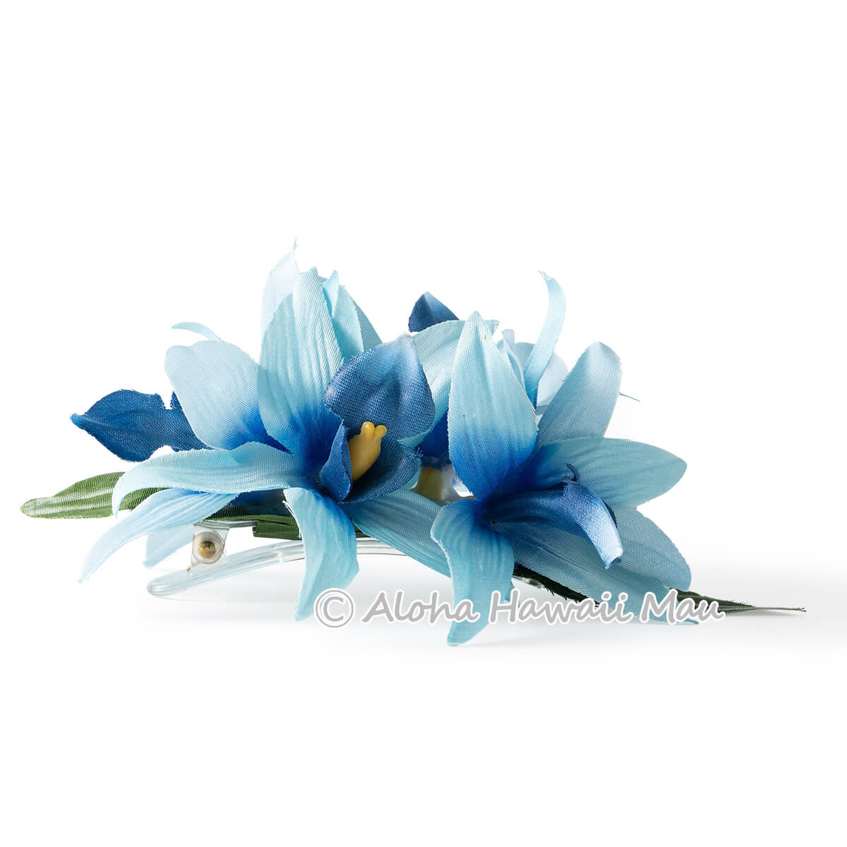 フラダンス 髪飾り バンダオーキッド 髪飾り Mサイズ ブルー