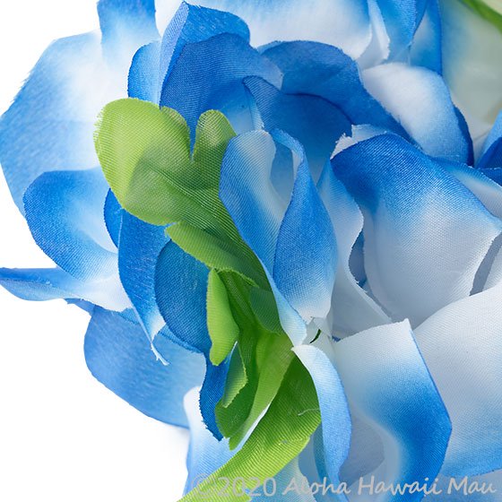 フラダンス フラワーブレスレット ブルー/ホワイト