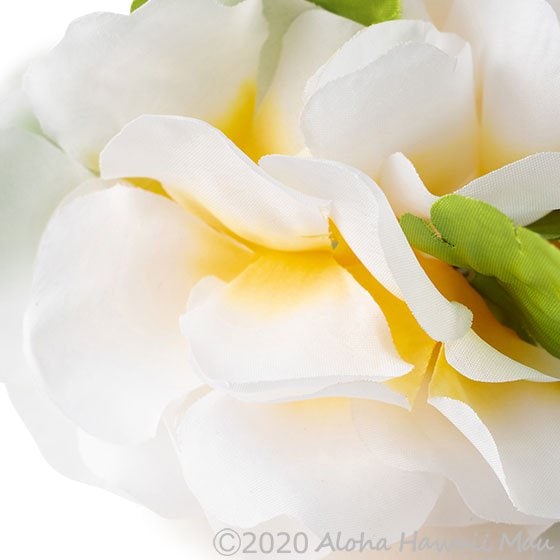 フラダンス フラワーブレスレット ホワイト/イエロー（プルメリア）