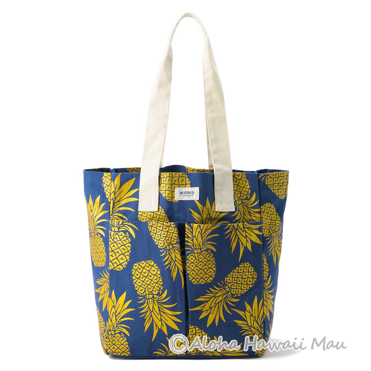 ハワイ限定〉ホールフーズマーケット トートバッグ パイナップル柄
