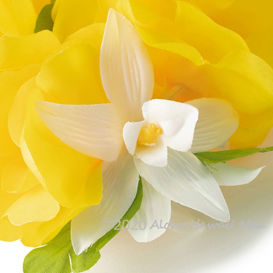 フラダンス フラワーブレスレット イエロー