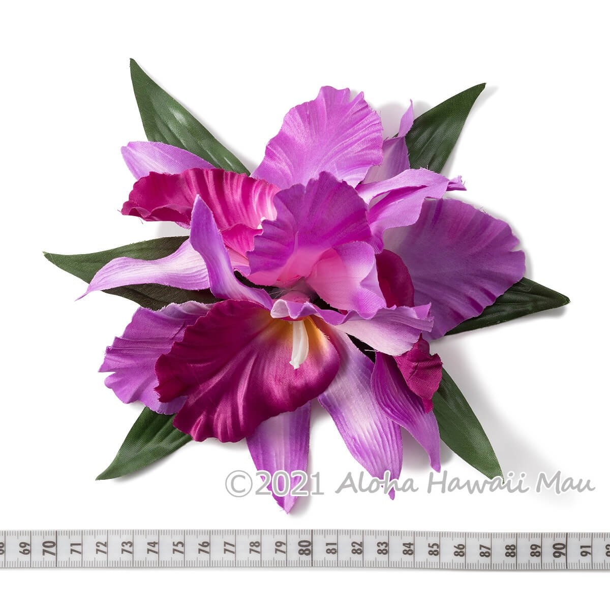 フラダンス 髪飾り ラージ カトレア オーキッド L ラベンダー