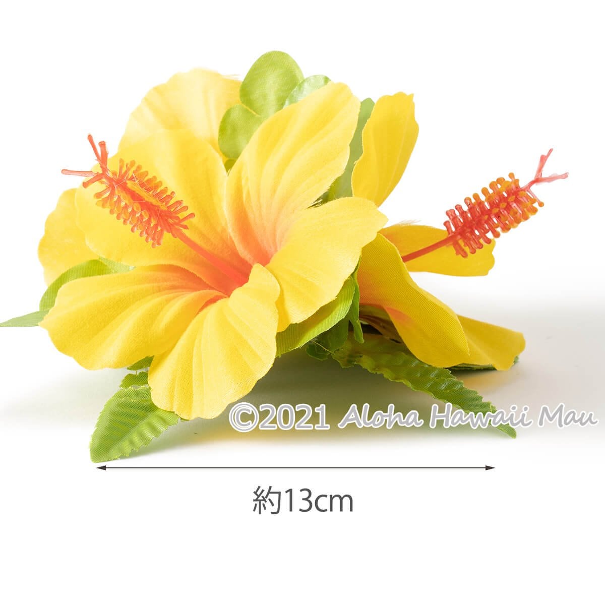 フラダンス 髪飾り ハイビスカス 髪飾り イエロー/オレンジ ヘアクリップ