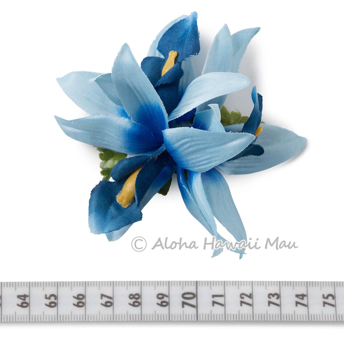 フラダンス 髪飾り バンダオーキッド 髪飾り ブルー Sサイズ フラダンス ヘアクリップ
