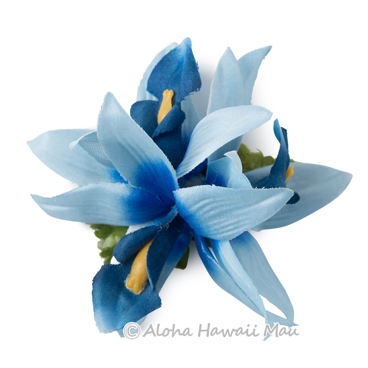 フラダンス 髪飾り バンダオーキッド 髪飾り ブルー Sサイズ フラダンス ヘアクリップ