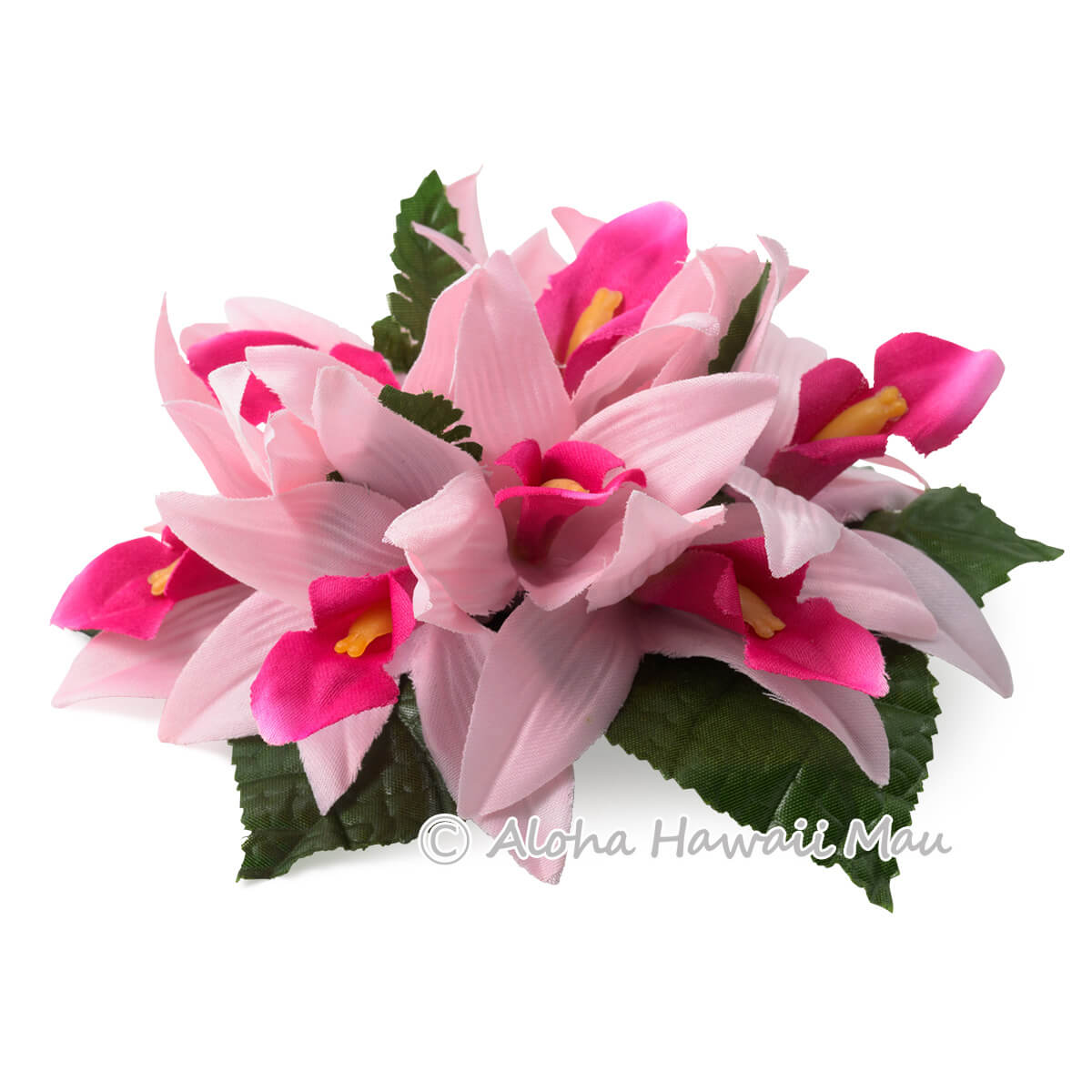 フラダンス 髪飾り バンダオーキッド 髪飾り ピンク Lサイズ