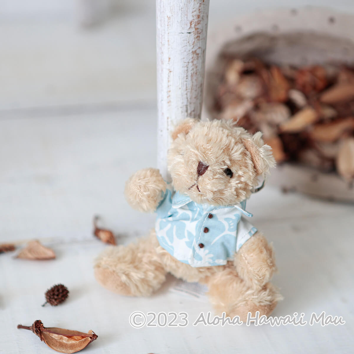アロハシャツベア キーホルダー 〈メッセージタグ付〉ハワイギフト